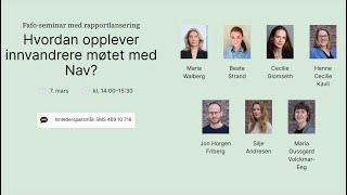 Hvordan opplever innvandrere møtet med Nav [upl. by Netsruk]