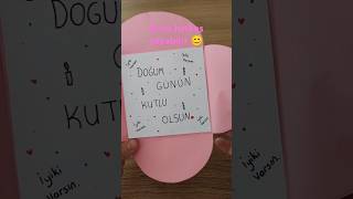 Kolay doğum günü kartı funny diy hediye fypシ゚viral fyp cute [upl. by Yahsan778]