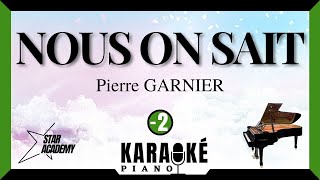 Nous on sait  Pierre GARNIER Karaoké Piano Français  Lower Key [upl. by Anaib]