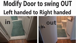 Convert door from Left handed to Right handed inswing to outswing [upl. by Drusie]