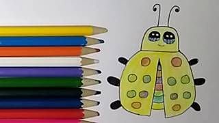 رسومات اطفالرسم حشرة سهلة وبسيطة للاطفالdraw easy cute insect for kids [upl. by Spring]