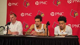 Winthrop HC Mark Prosser players following loss at Louisville [upl. by Boelter352]