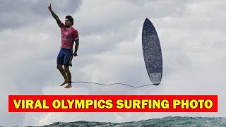 Surfer Gabriel Medina Surfing Photo Goes Viral of the Olympics [upl. by Mauri283]