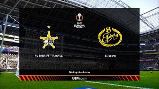 ⚽ Sheriff Tiraspol vs IF Elfsborg ⚽  UEFA Europa League 07252074  PES 2074 [upl. by Morrissey]