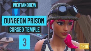 Dungeon Prison 3 Cursed Temple  Levels 110 Guide  Fortnite Creative [upl. by Lymn]