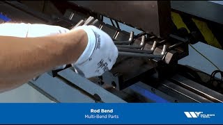 MultiPart Staged Rod Bending Press Brake Application [upl. by Yelda]