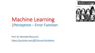 Lecture 58 Error Functions and the Perceptron Trick [upl. by Kirad464]