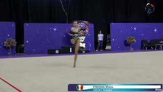 PRODAN Maria CSS Nr 1 Timișoara ROU Junioare II 13 ani Hoop CupaRomaniei🏆 la Gimnastica Ritmica [upl. by Anaujit]