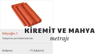 Kiremit ve Mahya Metrajı  Çatı [upl. by Laira]