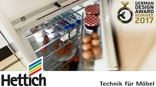 Easys electromechanical opening system for refrigerators Simple handleless good Made by Hettich [upl. by Malim]