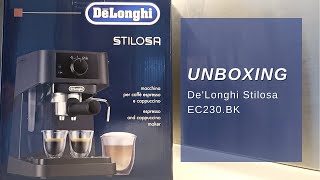 UNBOXING  DeLonghi Stilosa EC230BK Espresso Coffee Machine [upl. by Tratner952]