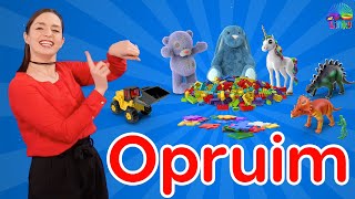 Opruim Liedjie  Afrikaanse Liedjies vir Kinders  Opvoedkundige Videos vir Kleuters [upl. by Esdnil122]