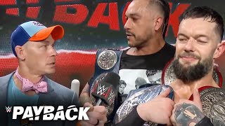 John Cena interviews The Judgment Day WWE Payback 2023 highlights [upl. by Umberto]