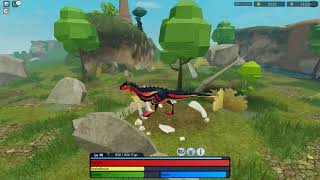 Jogando com o Carnotaurus Pré história dinosaur survival Roblox [upl. by Inneg]