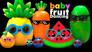 Party in the Beach  Baby Fruit Dancing🍎🍊🍋‍🍏🍇 Sensory Video [upl. by Meier]