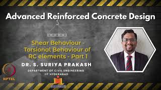 Shear Behaviour  Torsional Behaviour of RC elements  Part 1 [upl. by Hakim]