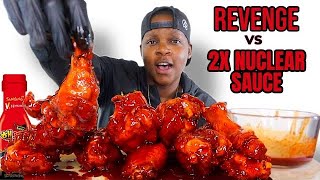 2X NUCLEAR SPICY CHICKEN WINGS CHALLENGE MUKBANG  ​⁠ StephLovesLove ❗️ [upl. by Nomolos]