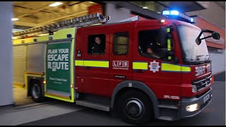 London Fire Brigade  Mk2 pump F362 LFB Walthamstow responding [upl. by Ahsienom]