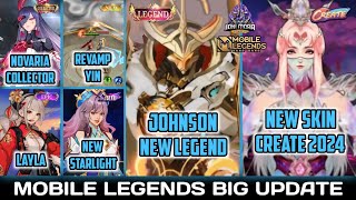 MLBB BIG UPDATE  JOHNSON NEW SKIN LEGEND 2024 LUO YI SKIN CREATE AAMON SOUL VESSELS REVAMP ALICE [upl. by Iznek]