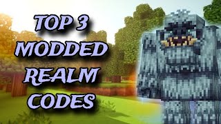 NEW TOP 3 BEST MODDED REALM CODES FOR MINECRAFT BEDROCK EDITION [upl. by Barbara515]