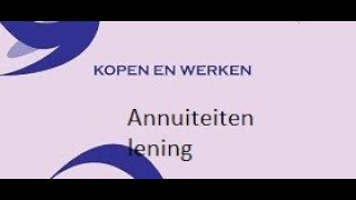 KampW H 3 annuiteitenlening [upl. by Briant604]