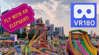 Fly on a Blue Elephant in Singapore VR180 Vuze XR [upl. by Nylesor]