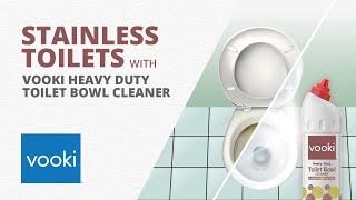 Stainless Toilets with vooki Heavy Duty Toilet Bowl Cleaner [upl. by Dorree]