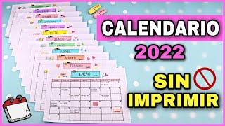 HAZ TU PROPIO CALENDARIO SIN IMPRIMIR NADA  PAPELERÍA CASERA  NatyGloss [upl. by Krahmer]