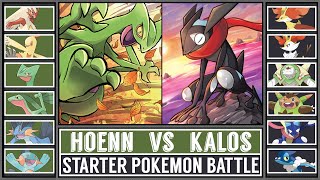 Starter Pokémon Battle HOENN vs KALOS [upl. by Ijok]