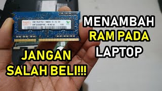 Bagaimana Cara Menambah RAM Di Laptop [upl. by Arayk]