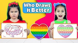 Who Draws It Better Challenge  Surprise Gifts  Family Game  ToyStars [upl. by Glenna]