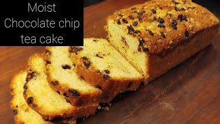 Easy method sy bnain without butter chocolate chip moist tea cakemoist tea cake recipe [upl. by Grath]