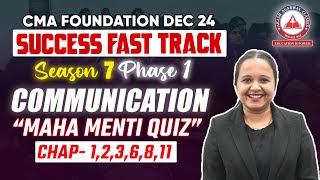 CMA Foundation COMMUNICATION MAHA MENTI QUIZ Day 07  Success Fast Track Season 07 [upl. by Llehsram694]