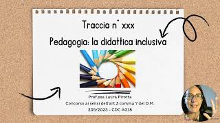 Lezione simulata per concorso docenti [upl. by Edrahs]