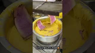 RATALU BHAJIYA POORI😍  Indian street food shorts [upl. by Anytsyrk886]