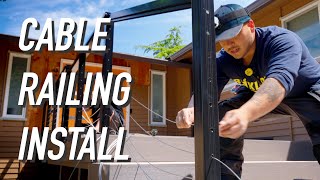 Build Update Installing Cable Rail  Dr Decks [upl. by Lanuk]