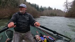 JERRY WORKING HARD BOGACHIEL RIVER DRIFT BOAT FISHING NOV 25 2024 [upl. by Haimaj]