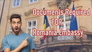 Documents required for Romania Embassy  Romania visa update 2024 romania visaapplication [upl. by Locklin]