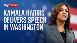 Kamala Harris delivers speech in Washington after Biden drops out of presidential race [upl. by Russia]