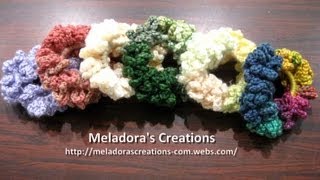 How to Crochet a Chain Scrunchie Tutorial  Left Handed Crochet Tutorial [upl. by Soulier232]