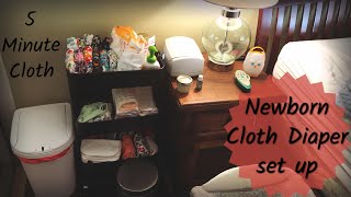 Newborn Cloth Diaper Changing Setup [upl. by Salis118]