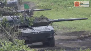 【Japan Army】JGSDF Full Scale LiveFire demonstration in Fuji 【Sokane 2022】 [upl. by Alwin]