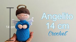 Angel 14cms crochet 🧶para recuerdos 💙 souvenir👼🪽 [upl. by Naneik602]