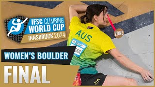 Womens Boulder final  Innsbruck 2024 [upl. by Cherry]