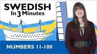 Learn Swedish  Swedish in Three Minutes  Numbers 11100 [upl. by Dorehs378]