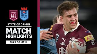 State of Origin II 2023  Queensland Maroons v New South Wales Blues  Match Highlights [upl. by Nonac644]