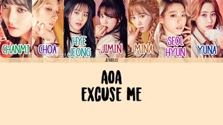 AOA  Excuse Me HanRomEng Picture  Color Coded Lyrics HD [upl. by Amber]