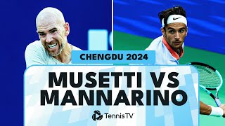 Adrian Mannarino vs Lorenzo Musetti Entertaining Match  Chengdu 2024 Highlights [upl. by Ymled]