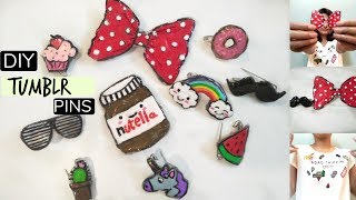 DIY Tumblr PinsBrooches 3 Methods Using Glue [upl. by Oilicec938]