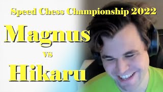 ♚ Magnus Carlsen vs Hikaru Nakamura  2022 Speed Chess Championship [upl. by Jade847]